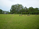 ロングブントクの運動場。村民が集まりサッカーなどを楽しむ