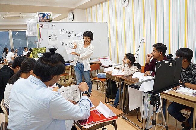 YSCGS日本語初級クラスの様子